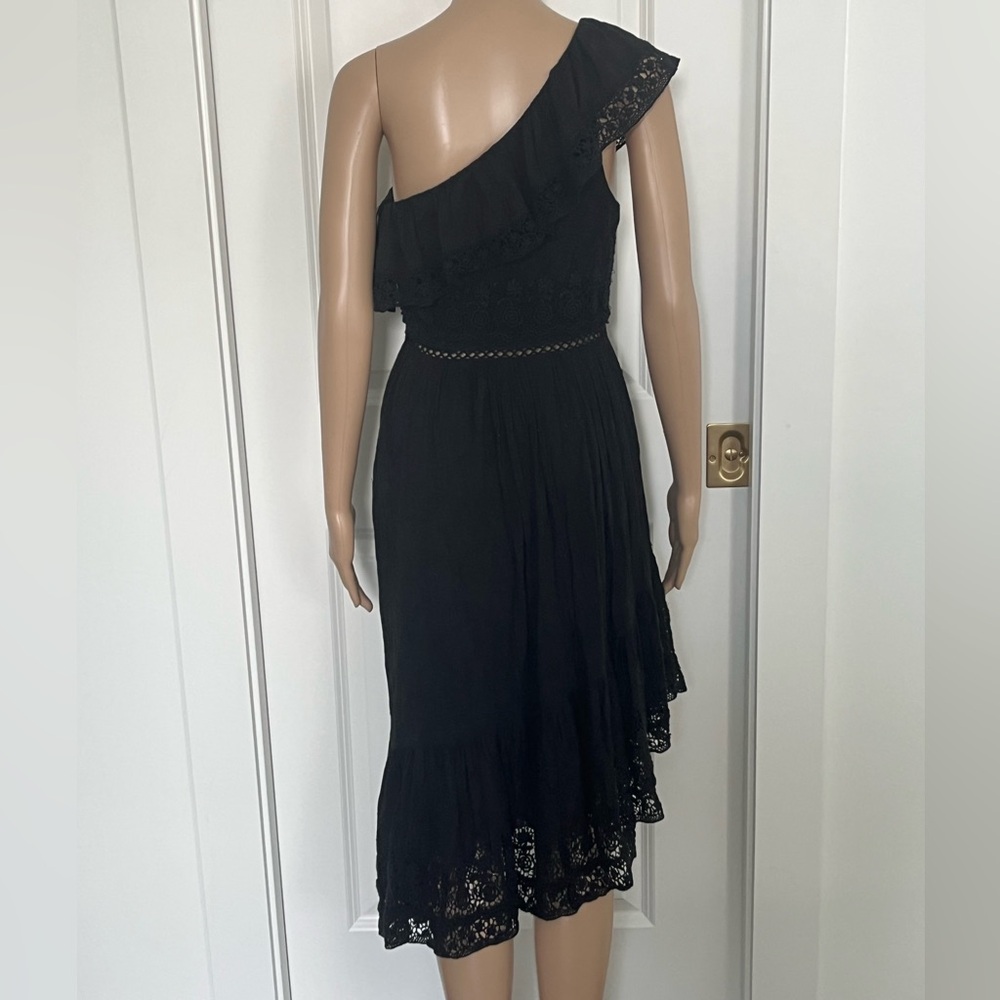 Loveshackfancy black one shoulder embroidered sun dress - Picture 6 of 6